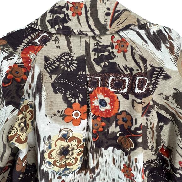 Birch Hill Vintage Blazer Jacket Womens L Brown Silk Blend 3/4 Boho Art To Wear - Picture 6 of 15